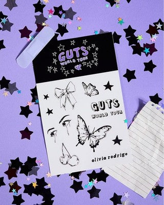 Olivia Rodrigo Sticker Sheet 12 GUTS world tour stickers Exclusive Limited Editi