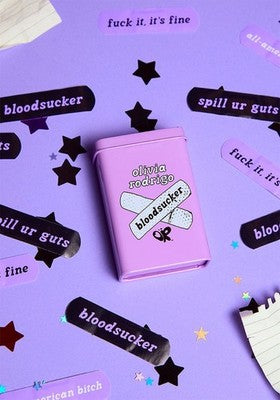 Olivia Rodrigo GUTS World Tour Exclusive Vampire Elastic Bandaid Tin Bloodsucker