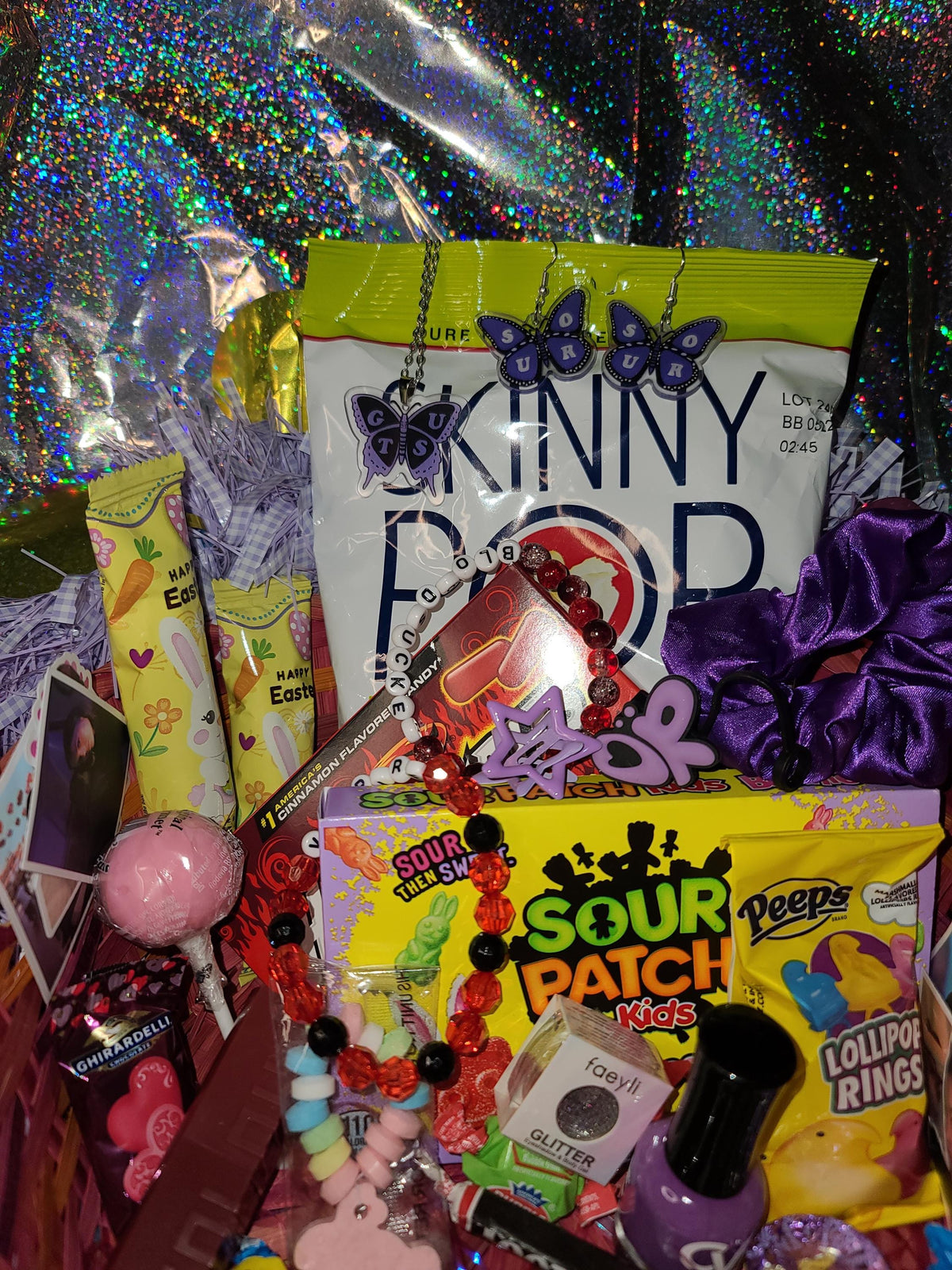 Olivia Rodrigo Easter Basket Filler - Skinny Pop, Candy & Fab Accessories!