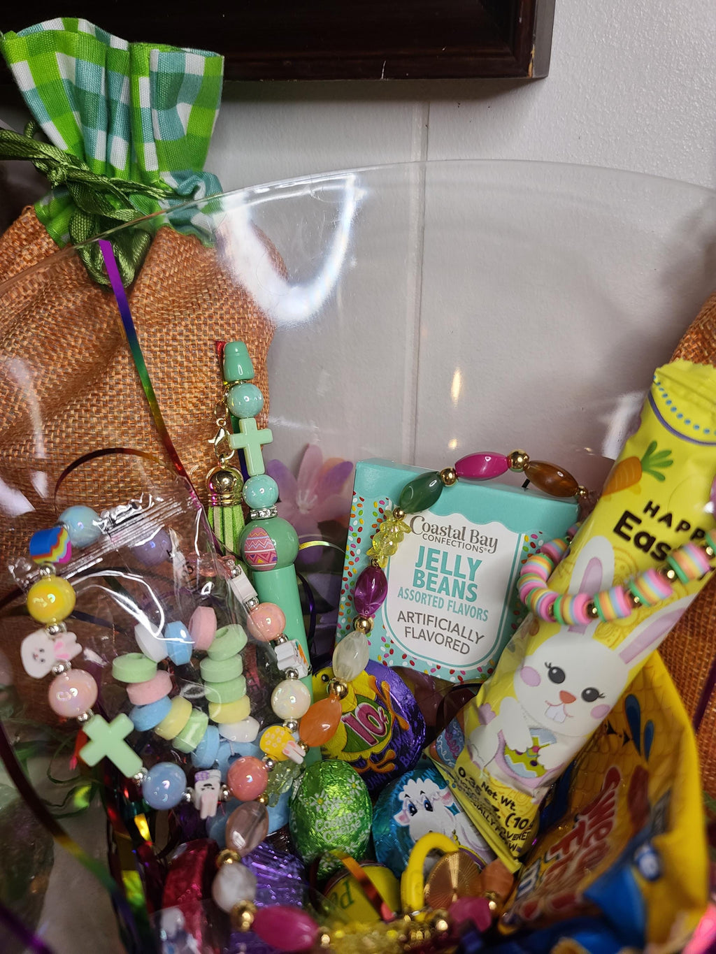 Handcrafted Carrot Shaped Easter Bags - Unique 1 of a Kind Gifts Inside!