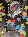 Star TRAVELING DAD Keychain Series | "Dad" or "Dads Taxi" | Personalized Beaded Key Fob | XL for bigger wrists/hands | Father's Day Keychain