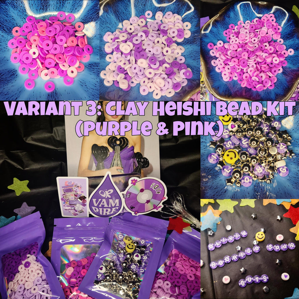 Olivia Rodrigo DIY Jewelry Kit GUTS SOUR Merch Vampire Aesthetic Butterfly Star Charm Acrylic Bubble Heishi European Bracelet Fan Gift
