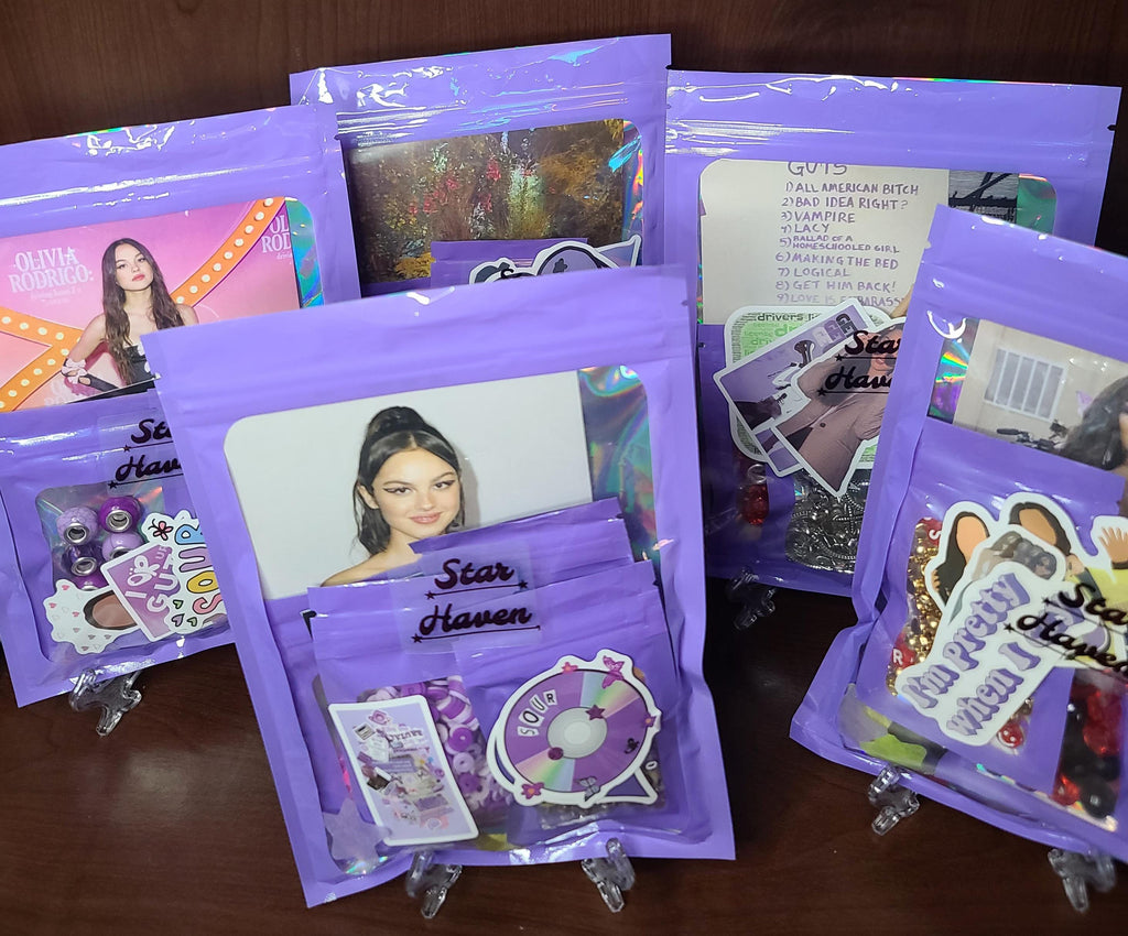 Olivia Rodrigo DIY Jewelry Kit GUTS SOUR Merch Vampire Aesthetic Butterfly Star Charm Acrylic Bubble Heishi European Bracelet Fan Gift