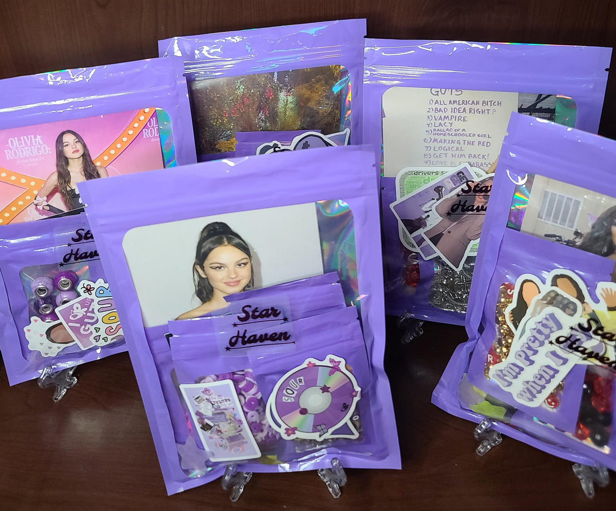 Olivia Rodrigo DIY Jewelry Kit GUTS SOUR Merch Vampire Aesthetic Butterfly Star Charm Acrylic Bubble Heishi European Bracelet Fan Gift