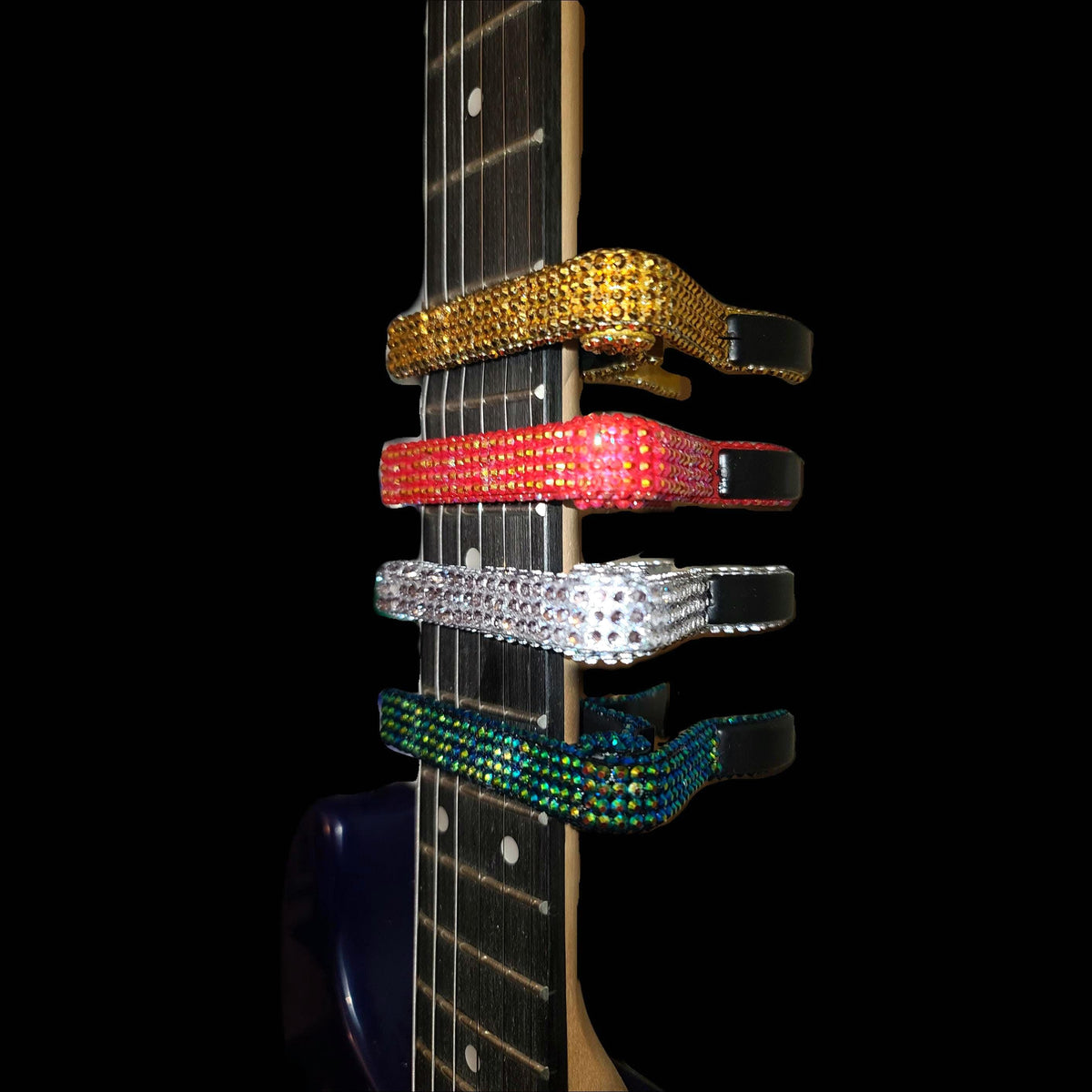 Dazzling Rhinestone Guitar Capo - Choose Your Color! (Sparkly, Custom, Musician Gift)