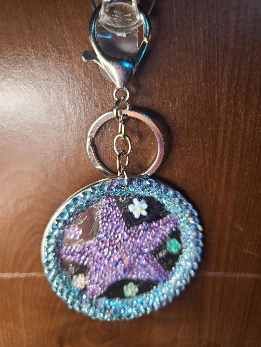 Magnetic Phone Grip Holder Keychain | Custom Rhinestone Mason Jar Lid Dock | Sparkling Keeper for PopSockets & Tech Accessories