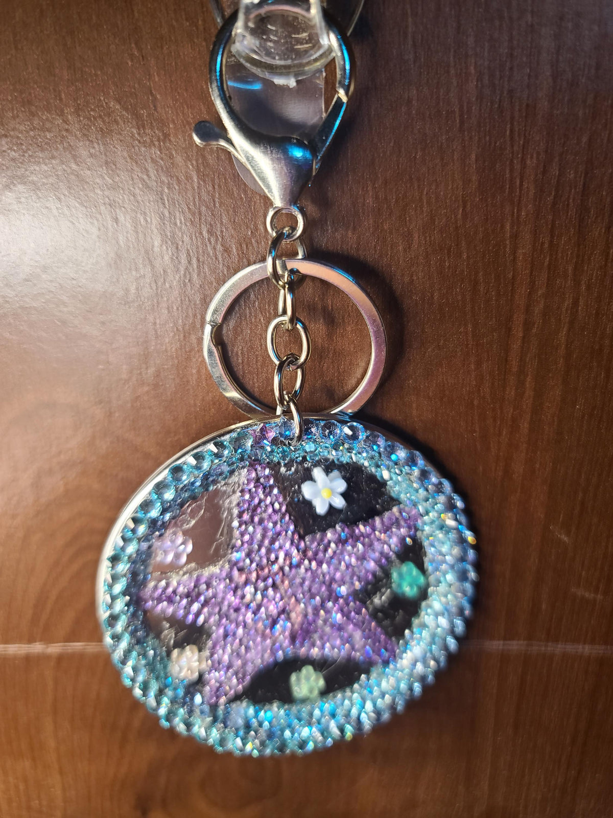 Magnetic Phone Grip Holder Keychain | Custom Rhinestone Mason Jar Lid Dock | Sparkling Keeper for PopSockets & Tech Accessories