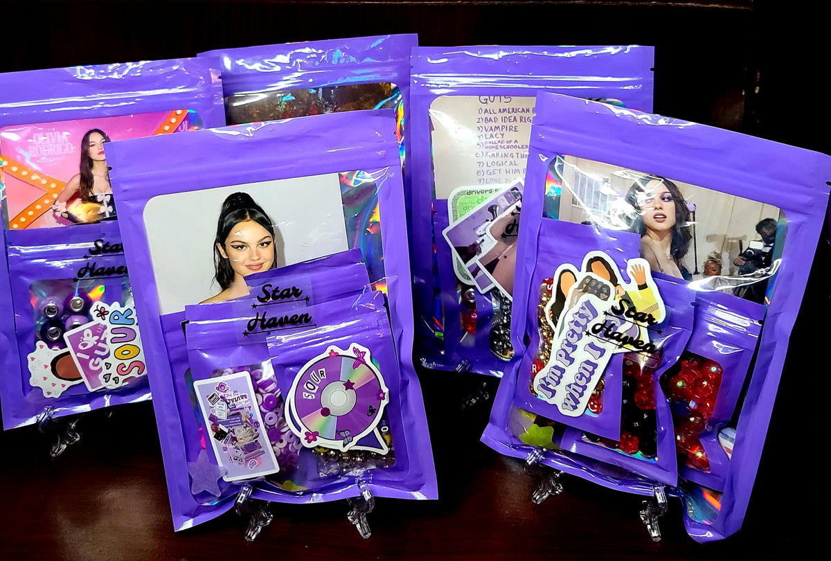 Olivia Rodrigo DIY Jewelry Kit GUTS SOUR Merch Vampire Aesthetic Butterfly Star Charm Acrylic Bubble Heishi European Bracelet Fan Gift