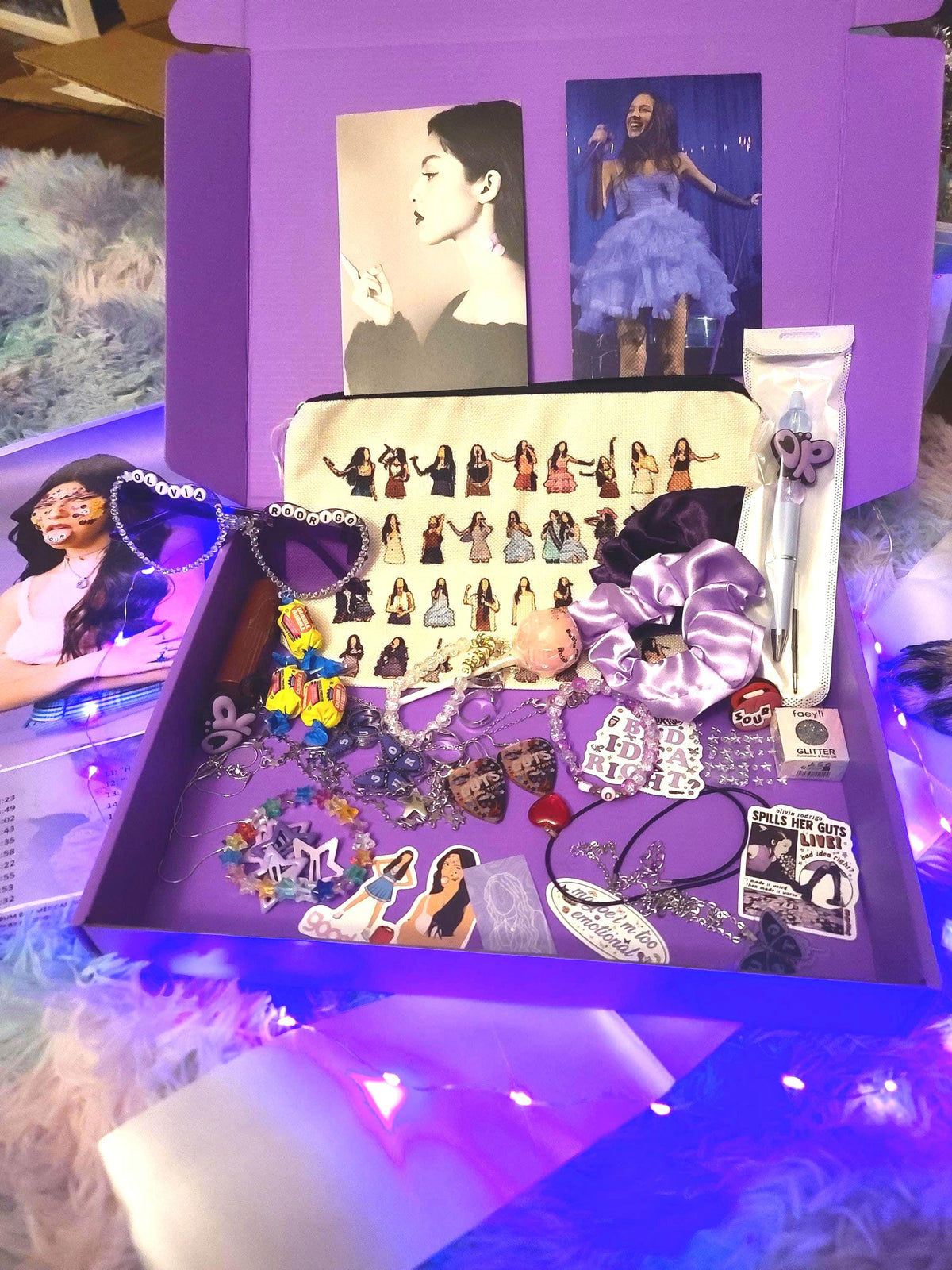 Livie Mystery Box! 30+ Items: Handmade Jewelry, Posters, Stickers and More Exclusive and Collectible Olivia Rodrigo Merch!