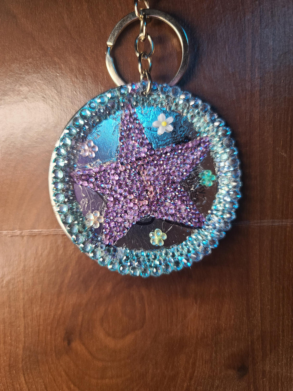 Magnetic Phone Grip Holder Keychain | Custom Rhinestone Mason Jar Lid Dock | Sparkling Keeper for PopSockets & Tech Accessories