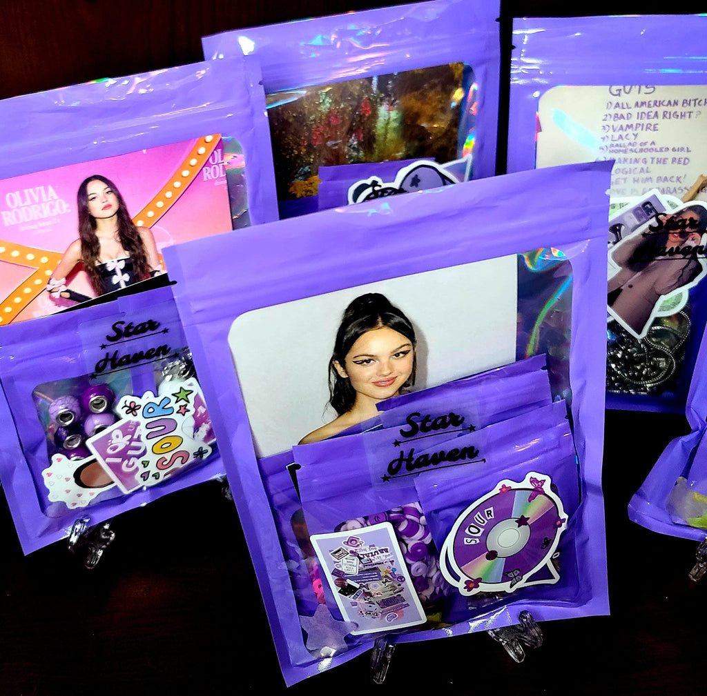 Olivia Rodrigo DIY Jewelry Kit GUTS SOUR Merch Vampire Aesthetic Butterfly Star Charm Acrylic Bubble Heishi European Bracelet Fan Gift