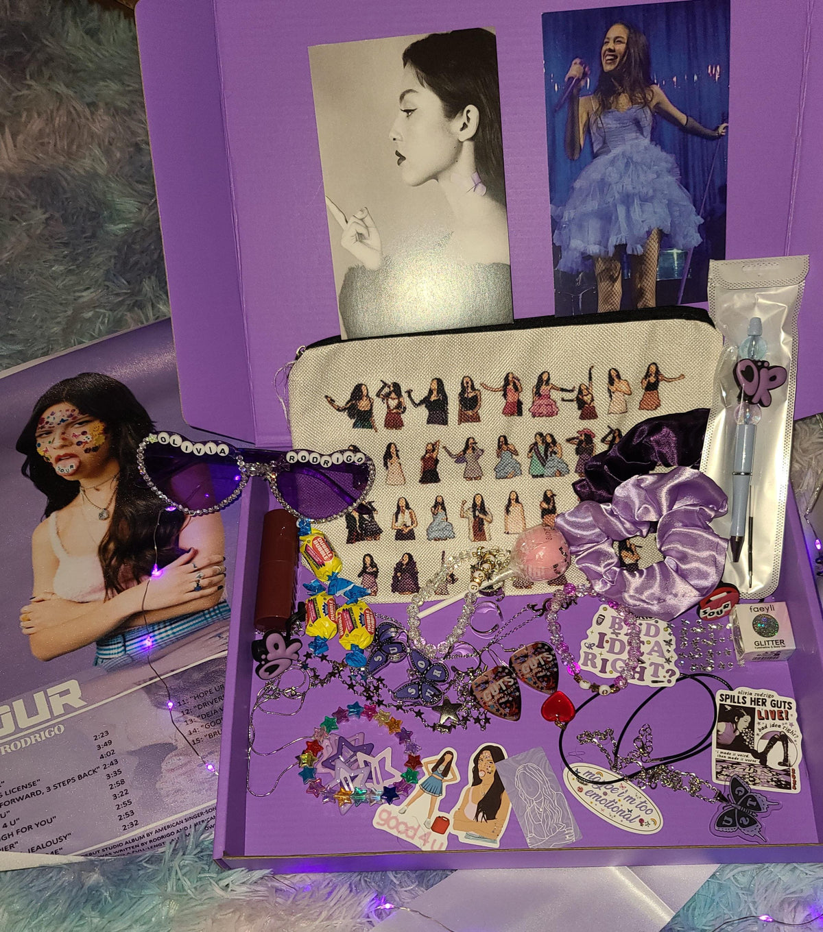 Livie Mystery Box! 30+ Items: Handmade Jewelry, Posters, Stickers and More Exclusive and Collectible Olivia Rodrigo Merch!