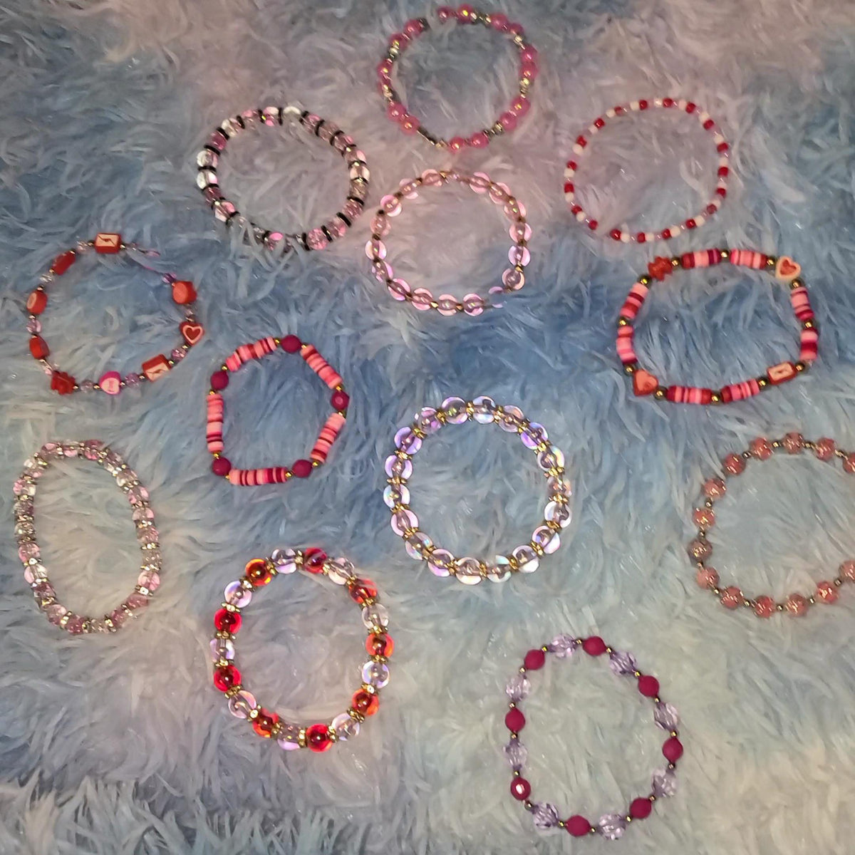 Valentine’s Sparkle Bracelet Collection | Custom Handmade Beaded Jewelry