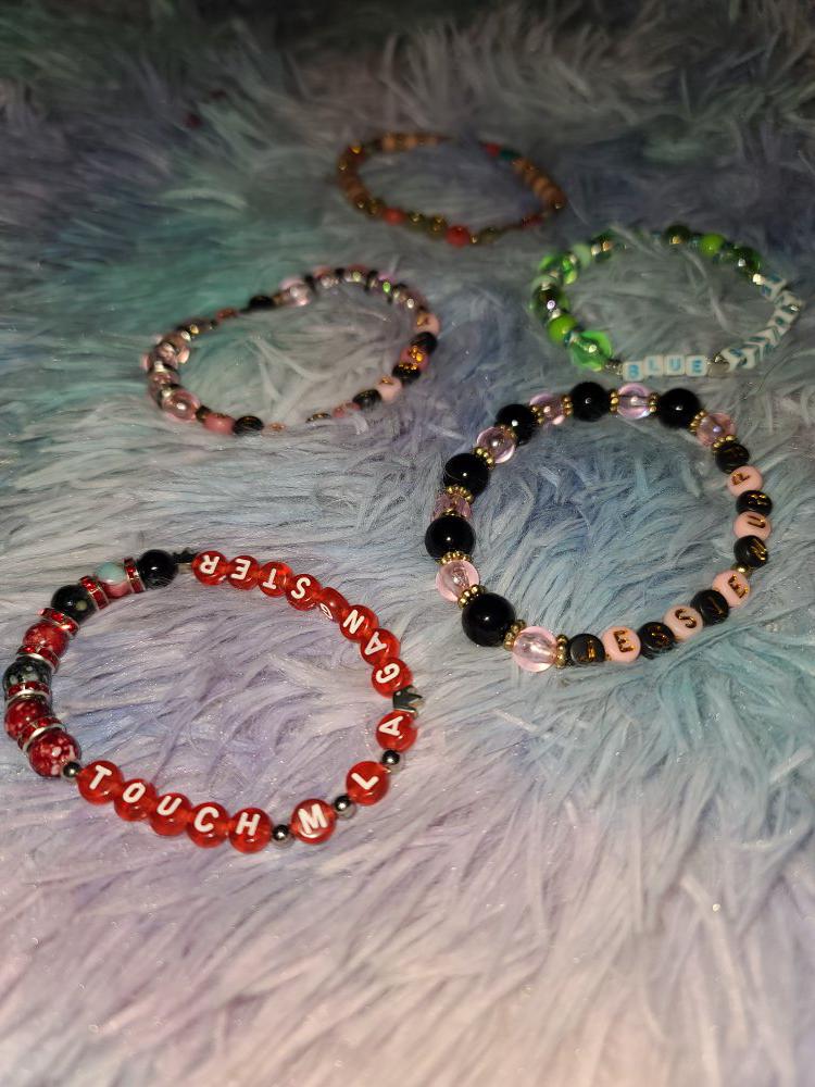 Jessie Murph Inspired Bracelets - "Sex Hysteria" Album Collection - Blue Strips, Touch Me Like A Gangster, Gucci Mane & More!