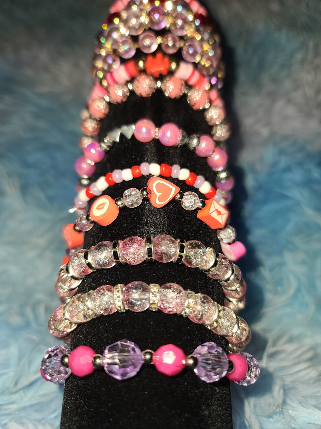 Valentine’s Sparkle Bracelet Collection | Custom Handmade Beaded Jewelry