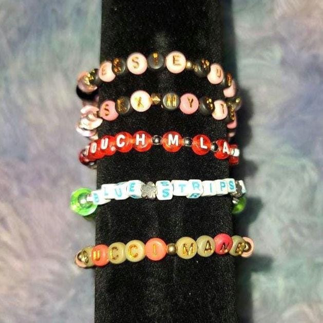 Jessie Murph Inspired Bracelets - "Sex Hysteria" Album Collection - Blue Strips, Touch Me Like A Gangster, Gucci Mane & More!