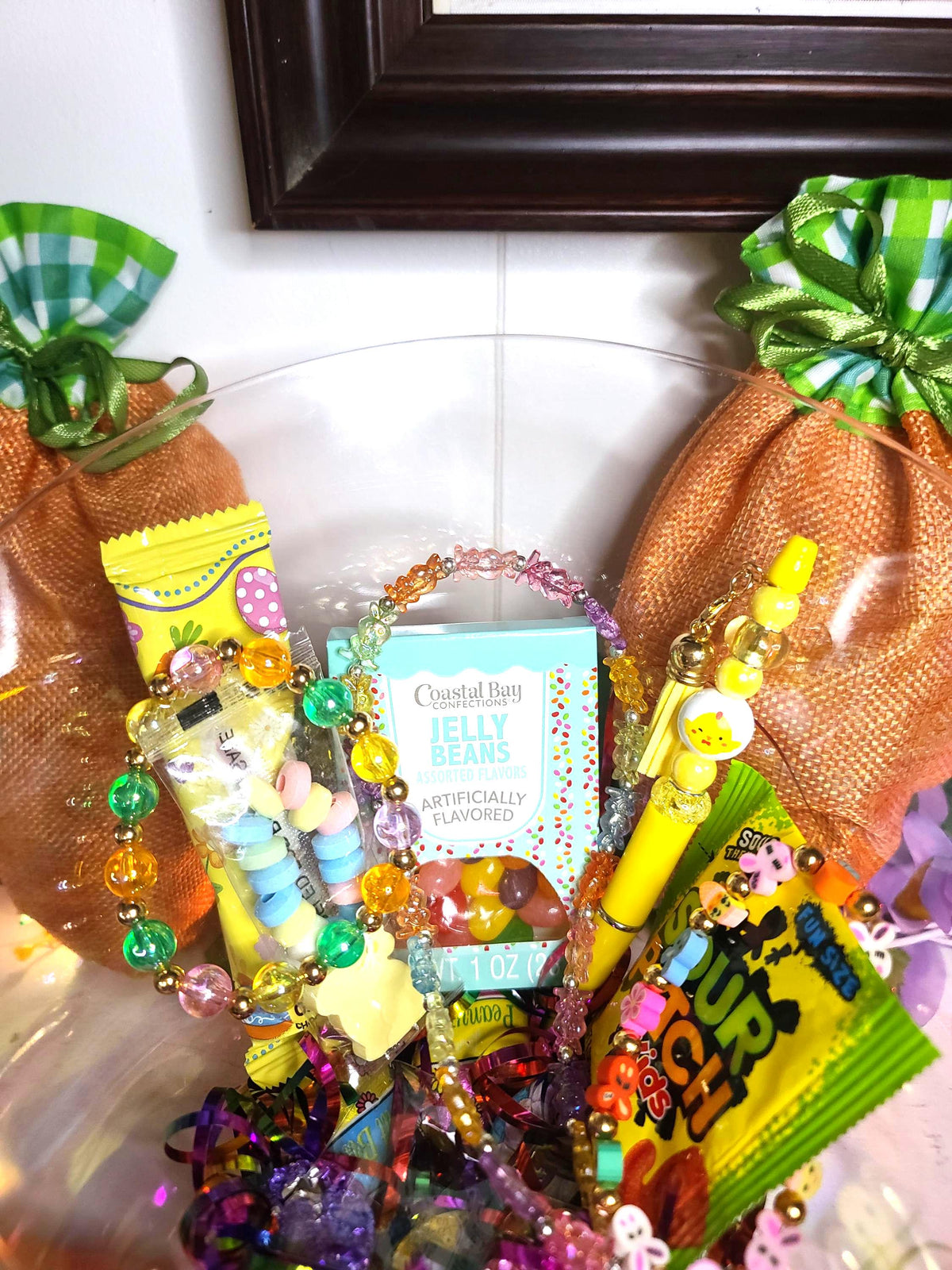 Handcrafted Carrot Shaped Easter Bags - Unique 1 of a Kind Gifts Inside!