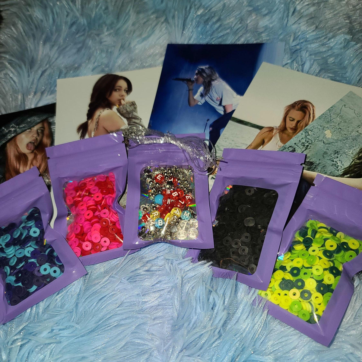 BEA MILLER DIY Jewelry Kit Aurora Elated Merch Acrylic Bubble Beads Clay Heishi European Charm Bracelet Kit Custom Music Fan Gift Star Haven