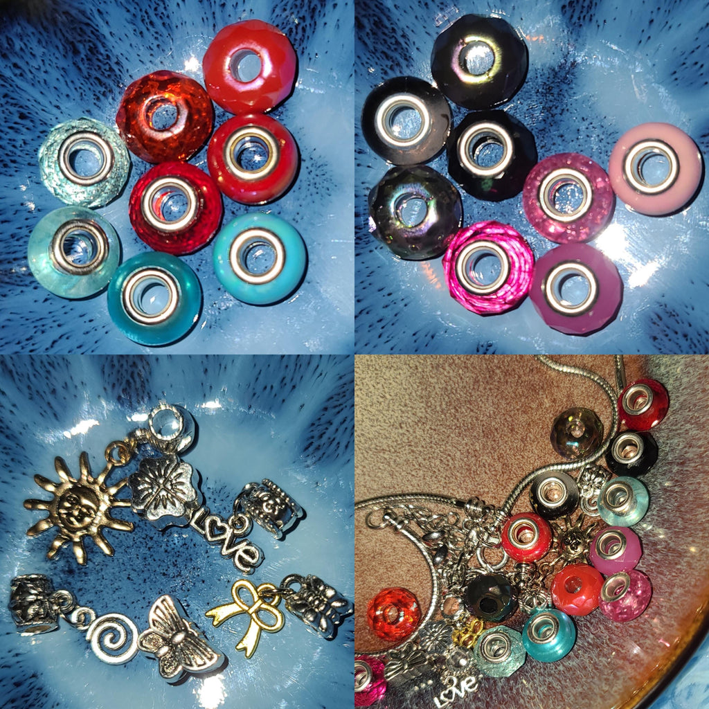Emei DIY Jewelry Kit Rabbithole Cynical Merch Scatterbrain Alt Pop Aesthetic Neon Acrylic Bubble Heishi European Charm Bracelet Kit Gift