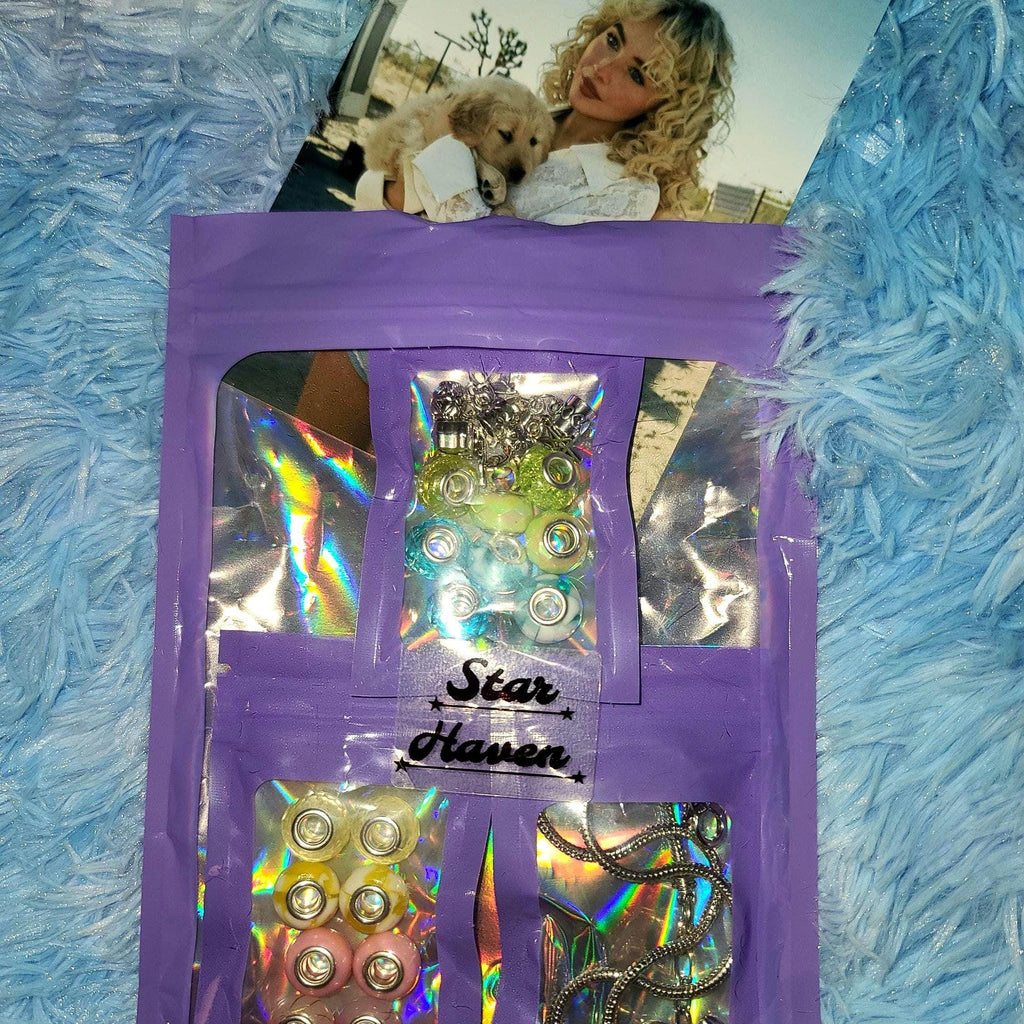 Sabrina Carpenter DIY Jewelry Kit Short n Sweet Merch Espresso Aesthetic Coquette Bow Charm Acrylic Bubble Heishi European Bracelet Fan Gift