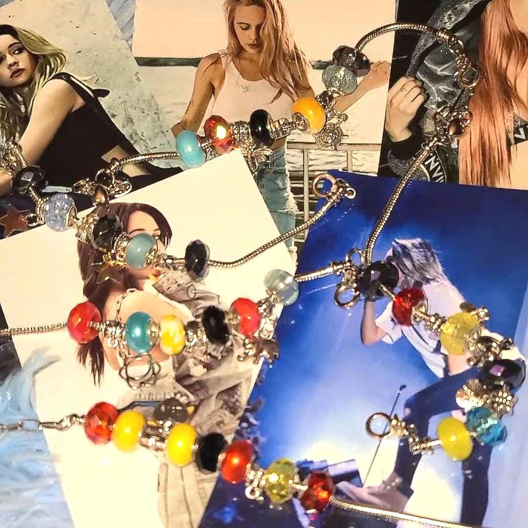 BEA MILLER DIY Jewelry Kit Aurora Elated Merch Acrylic Bubble Beads Clay Heishi European Charm Bracelet Kit Custom Music Fan Gift Star Haven