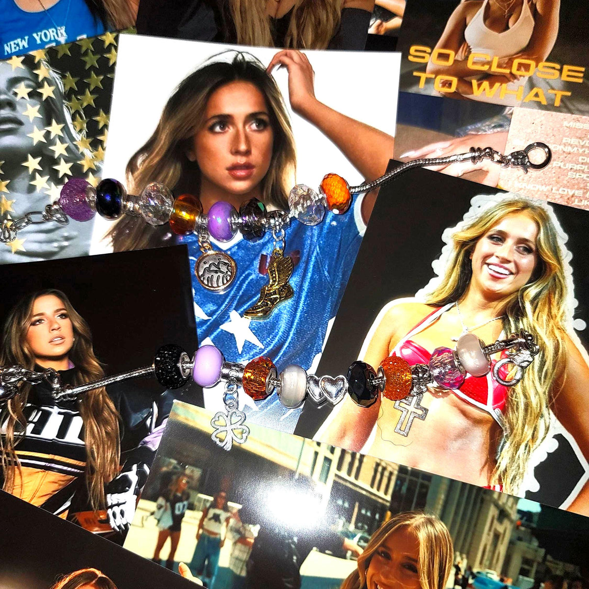 Tate McRae DIY Jewelry Kit So Close To What Think Later Merch Run For The Hills Mountain Shoe Charm Acrylic Bubble Heishi European Bracelet