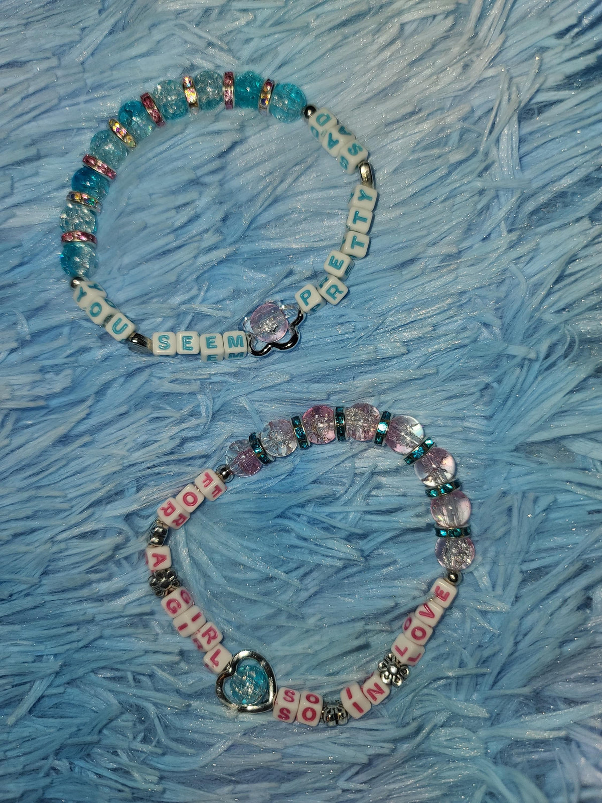 Olivia Rodrigo Beaded Bracelets - Sticky Sweet & Drop Dead Collection - You Seem Pretty Sad for a Girl So in Love Lyric Jewelry - Fan Merch