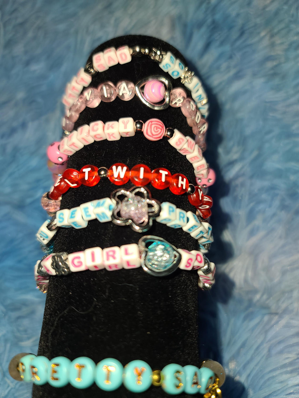 Olivia Rodrigo Beaded Bracelets - Sticky Sweet & Drop Dead Collection - You Seem Pretty Sad for a Girl So in Love Lyric Jewelry - Fan Merch