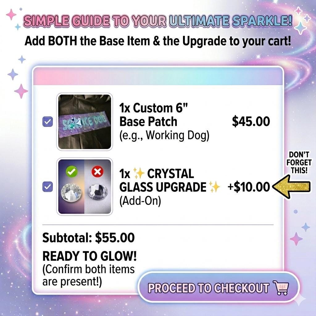 Crystal Glass Rhinestone Upgrade: Add-On for Custom Patches, Gear, and Accessories Preciosa Ultimate Sparkle Add-On