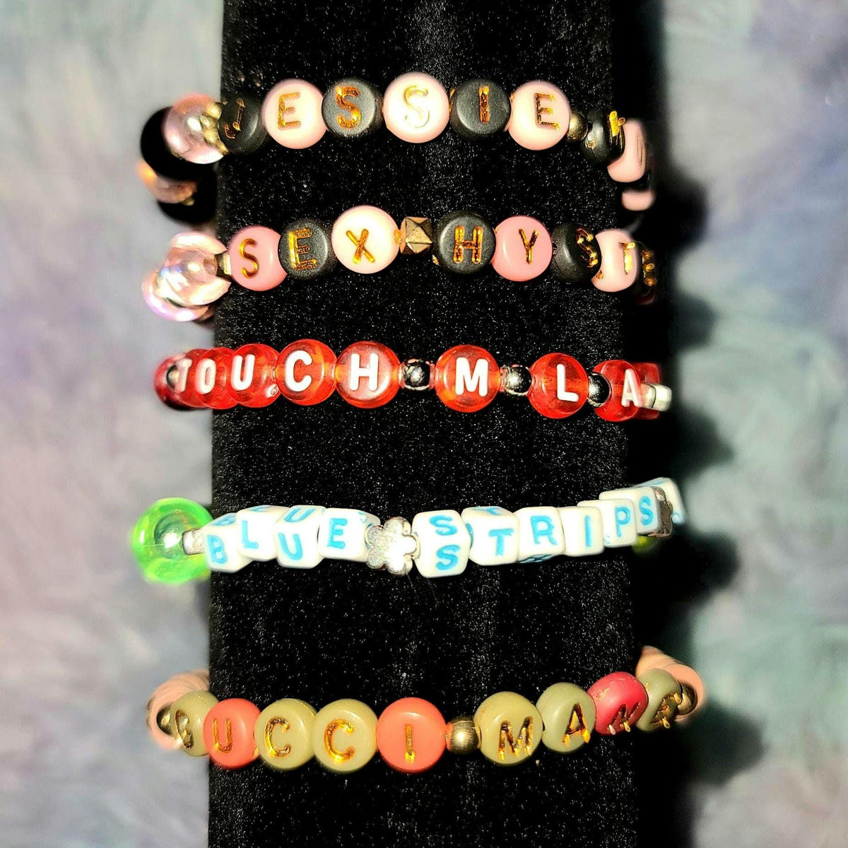 Jessie Murph Inspired Bracelets - "Sex Hysteria" Album Collection - Blue Strips, Touch Me Like A Gangster, Gucci Mane & More!