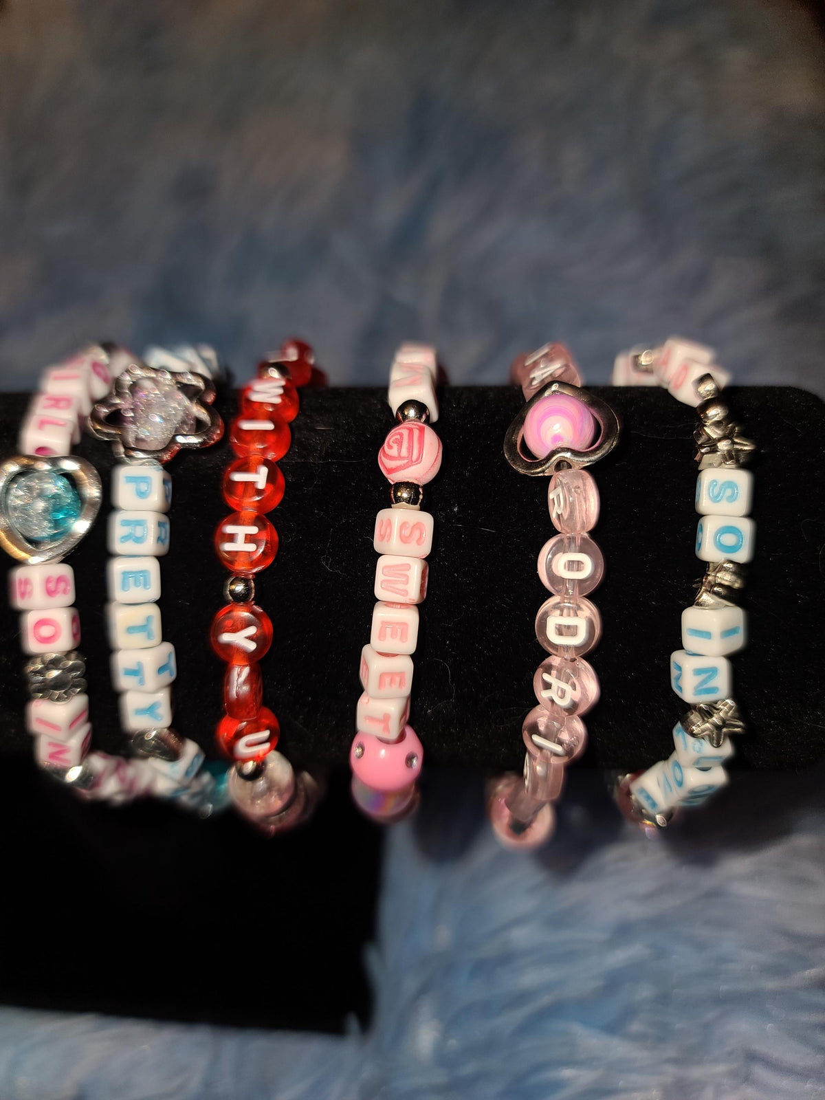 Olivia Rodrigo Beaded Bracelets - Sticky Sweet & Drop Dead Collection - You Seem Pretty Sad for a Girl So in Love Lyric Jewelry - Fan Merch