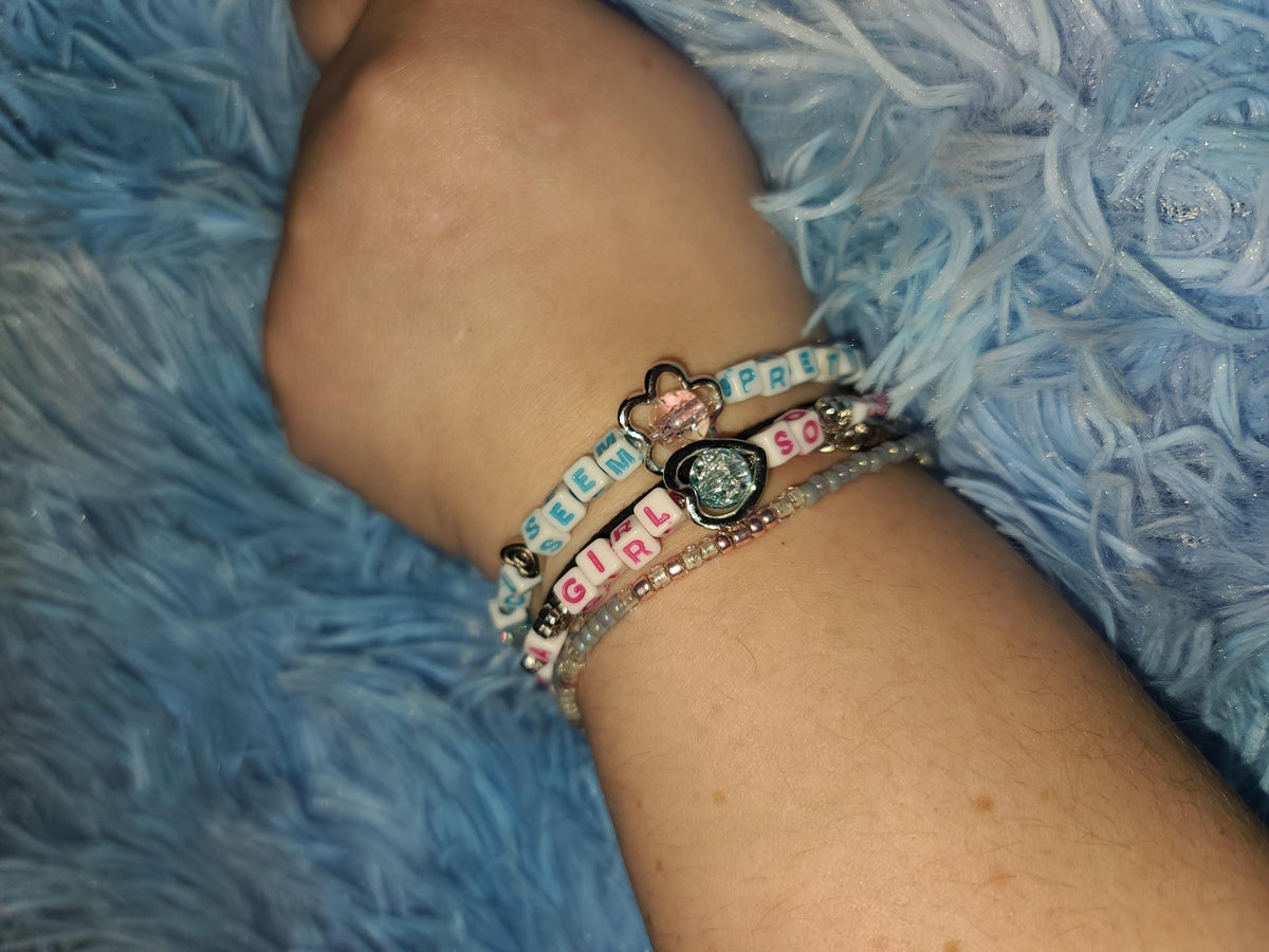 Olivia Rodrigo Beaded Bracelets - Sticky Sweet & Drop Dead Collection - You Seem Pretty Sad for a Girl So in Love Lyric Jewelry - Fan Merch